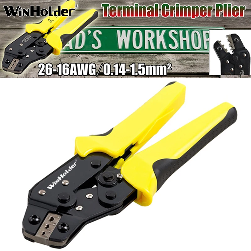 Winholder Professional Crimping Tool Wire Crimper Plier Self Adjustable Ratchet Terminal Non-insulated Cable Connectors Electric