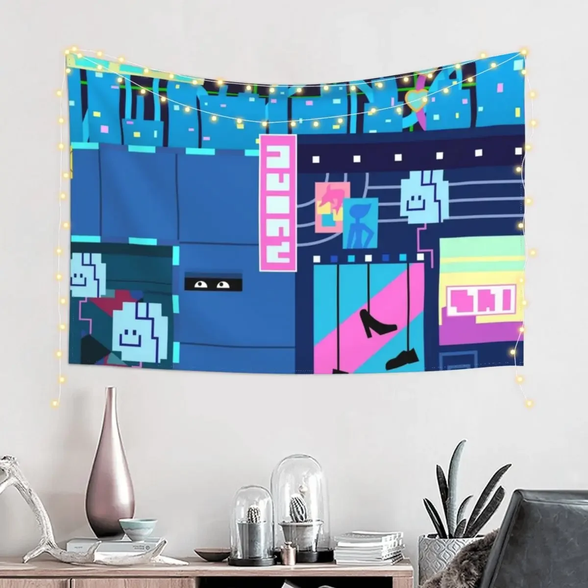 Deltarune City art Tapestry Decorative Wall Murals Wall Decor Hanging Luxury Living Room Decoration Tapestry