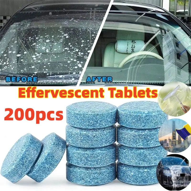 

50PCS Solid Cleaner Car Windscreen Cleaner Effervescent Tablet Auto Wiper Glass Cleaning Concentrated Tablets Car Accessories