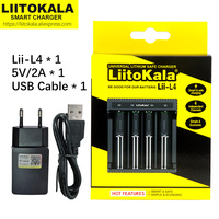 LiitoKala Lii-L2 Lii-L4 Lii-PD2 Lii-PD4 Lii-500 18650 Rechargeable Battery Charger For 16340 26650 21700 18500 Batteries+5V Plug