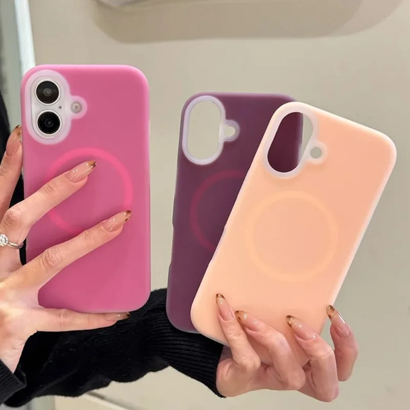 Liquid Silicone Candy Jelly For Magsafe Magnetic Case For iPhone 18 17 13 14 15 16 Pro Max Thicken Shockproof Bumper Cover
