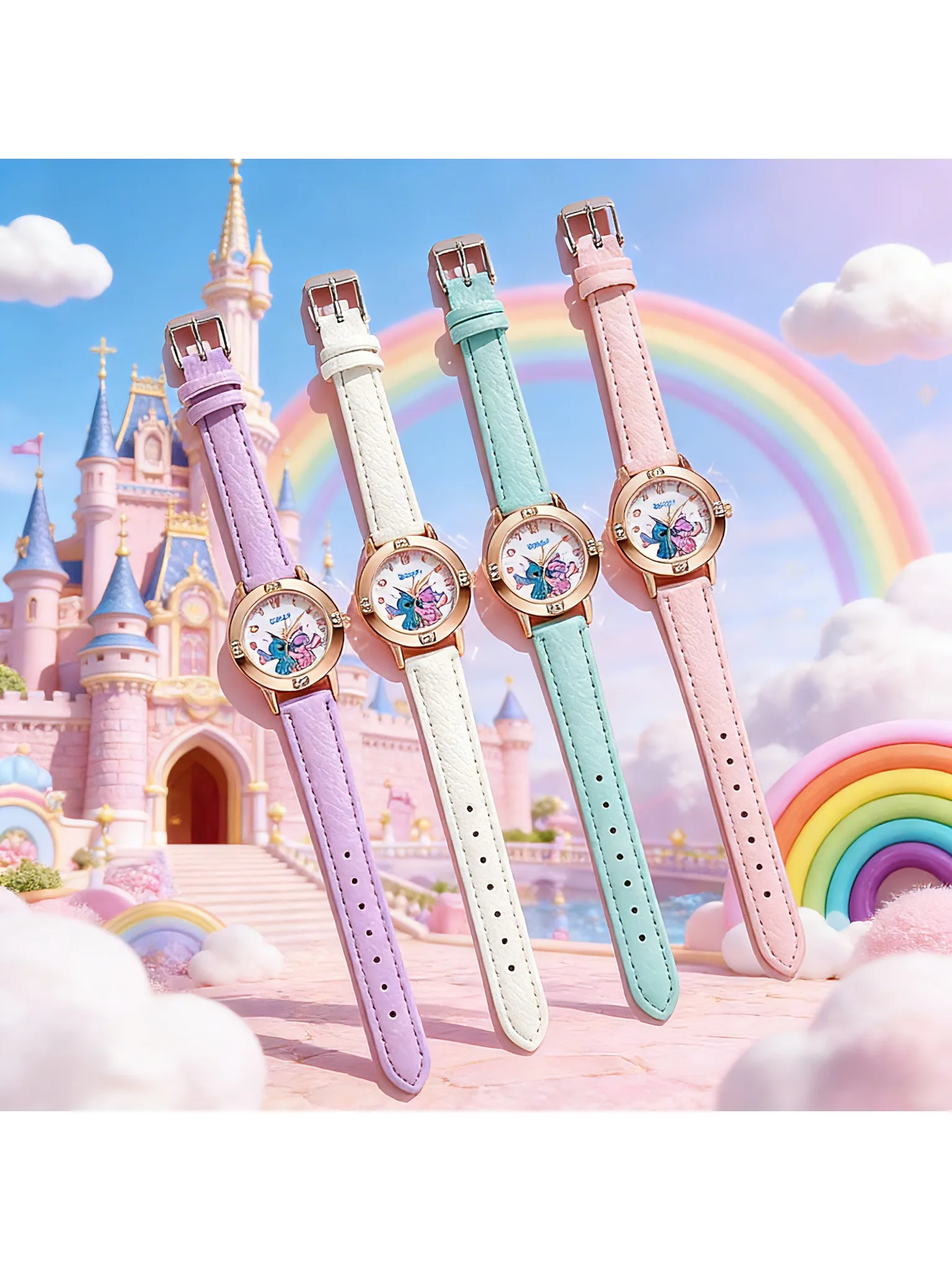 Disney point or Rose diamant ceinture montre femme étudiant montre femme Junior lycée examen montre