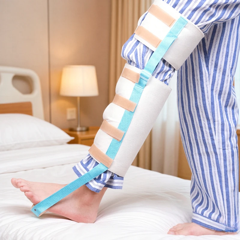 Lower Limb Traction Strap with Stand Sponge Padding Adjustable Leg Hip Knee Joint Stretch Support Home Rehabilitation 하체 견인 스트랩