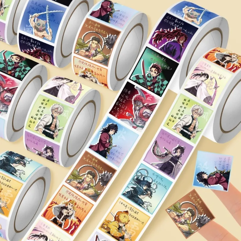 Popular stickers of Demon Slayer Quotes, anime two-dimensional stickers, high-looking Demon Slayer peripheral roll stickers gift