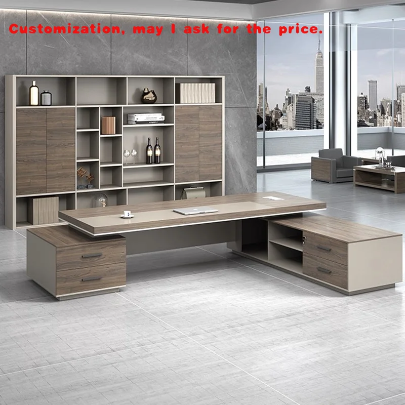 custom.Professional L Shape Melamine Executive Office Table Best Selling Wooden CEO Big Office Desk