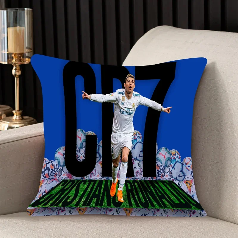 Cushion Cover 45*45 CR7 Cristiano Ronaldo Couple Pillow Pillowcases for Pillows 40x40 Sofa Cushions Fall Decor Pillowcase