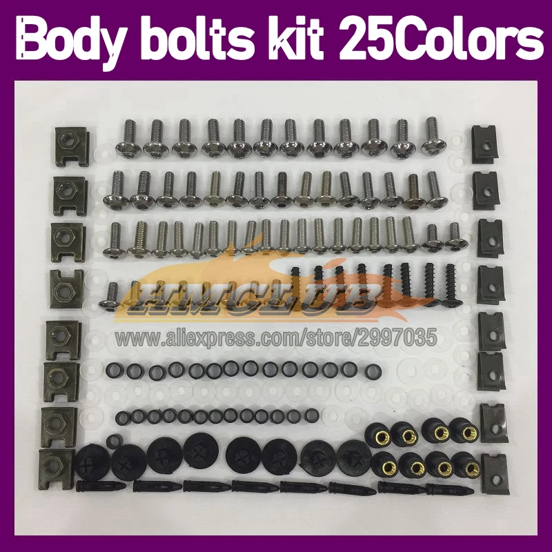 268PS Body Bolt Screw Nuts For HONDA CBR250RR MC22 CBR 250RR 1990 1991 1992 1993 94 95 96 97 98 99 Fairing Bolts Full Screws Kit