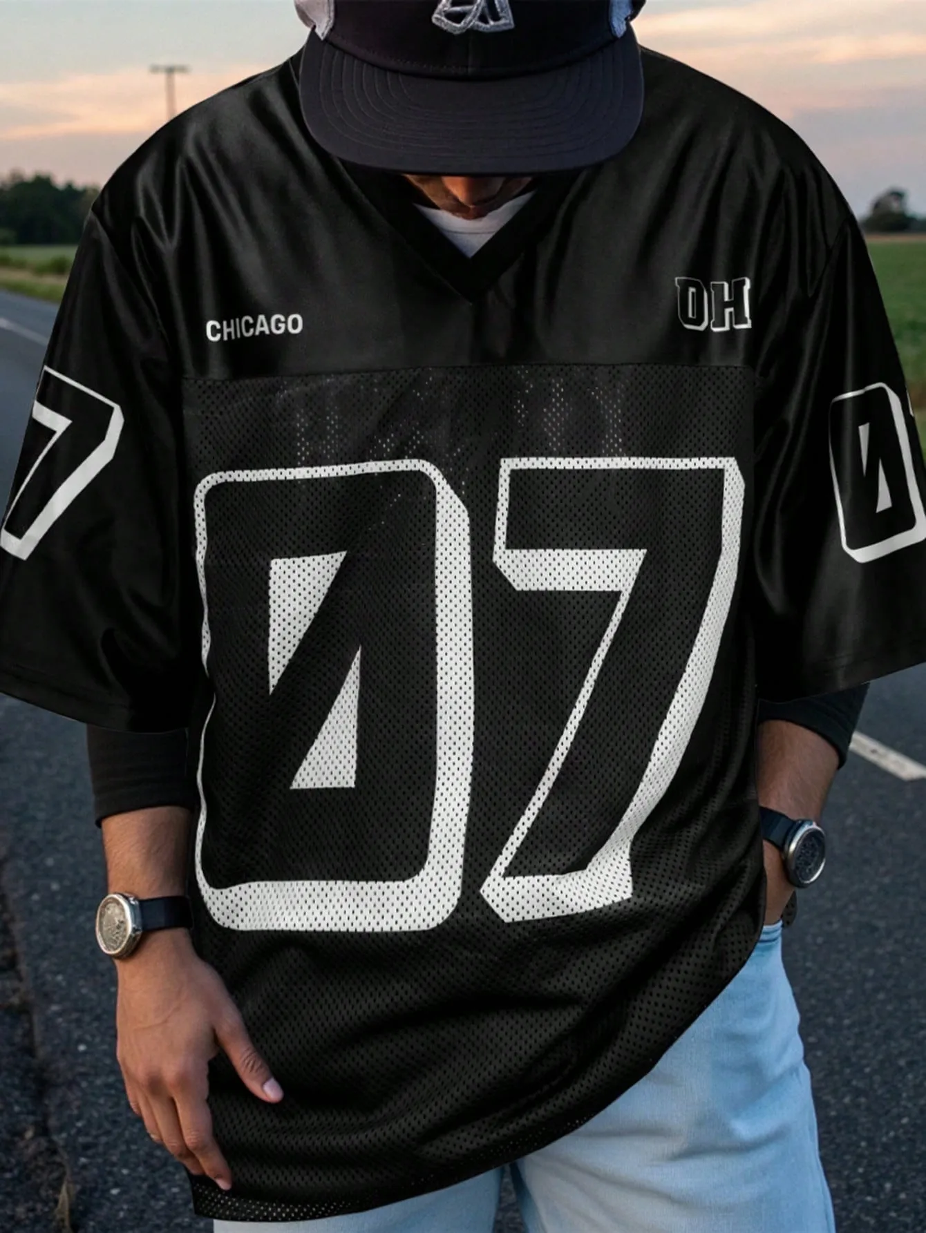 26 Sommer-T-Shirt mit V-Ausschnitt und kurzen Ärmeln, 3D-Druck, lässiger Street-Style, modischer Trend, Y2K-Stil, atmungsaktive Familien- und Eltern-Kind-Kleidung. – Detail 9