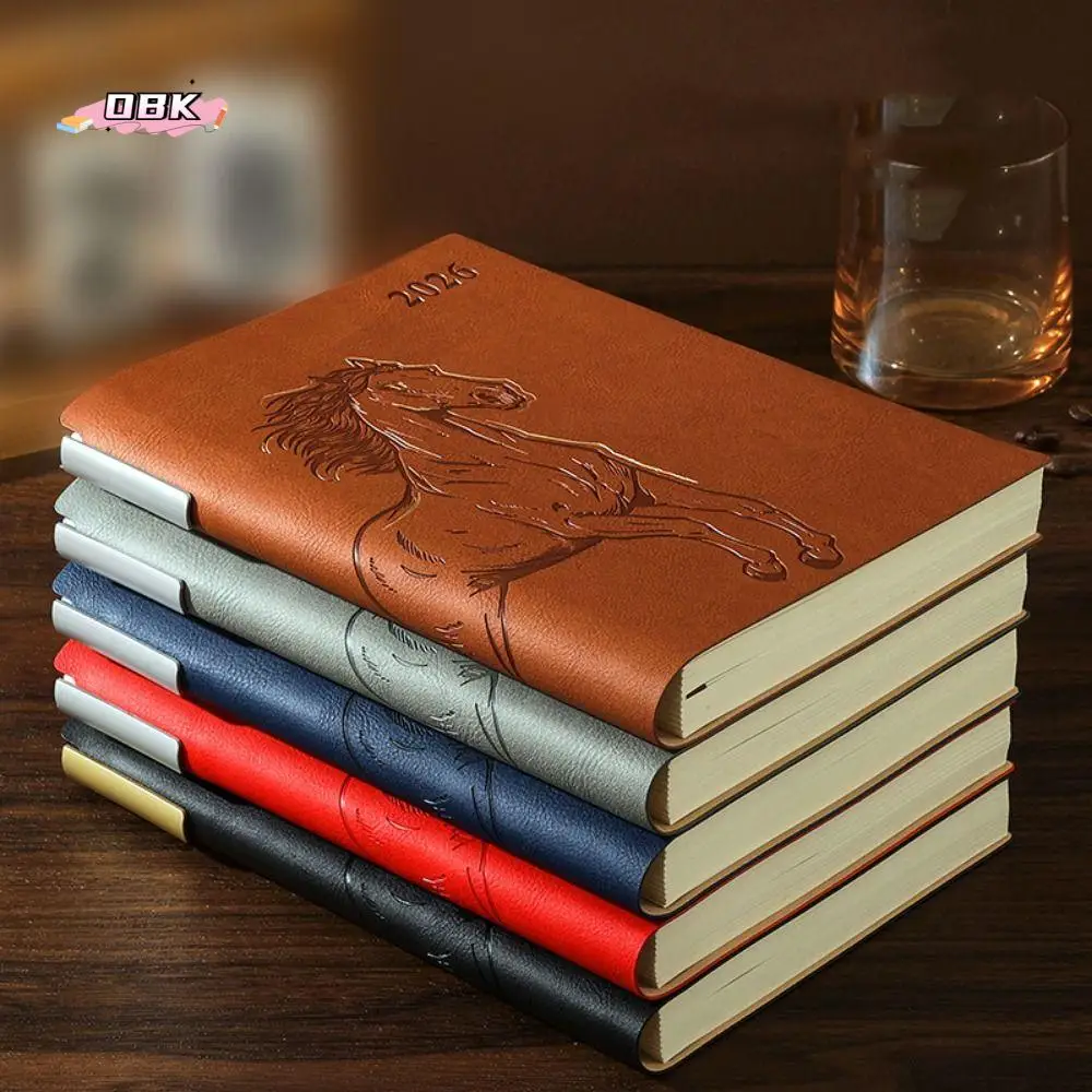 

365 дней в день, блокнот с расписанием на 2026 год, одна страница, план, утолщенный блокнот формата А5, блокнот для планирования, эффективность год лошади