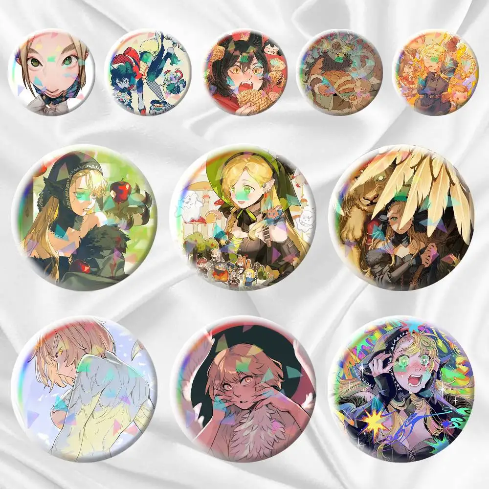 Delicious in Dungeon Anime Marcille 75mm 44mm 25mm Accessories Toys Badge Brooch Backpack Hat Pins