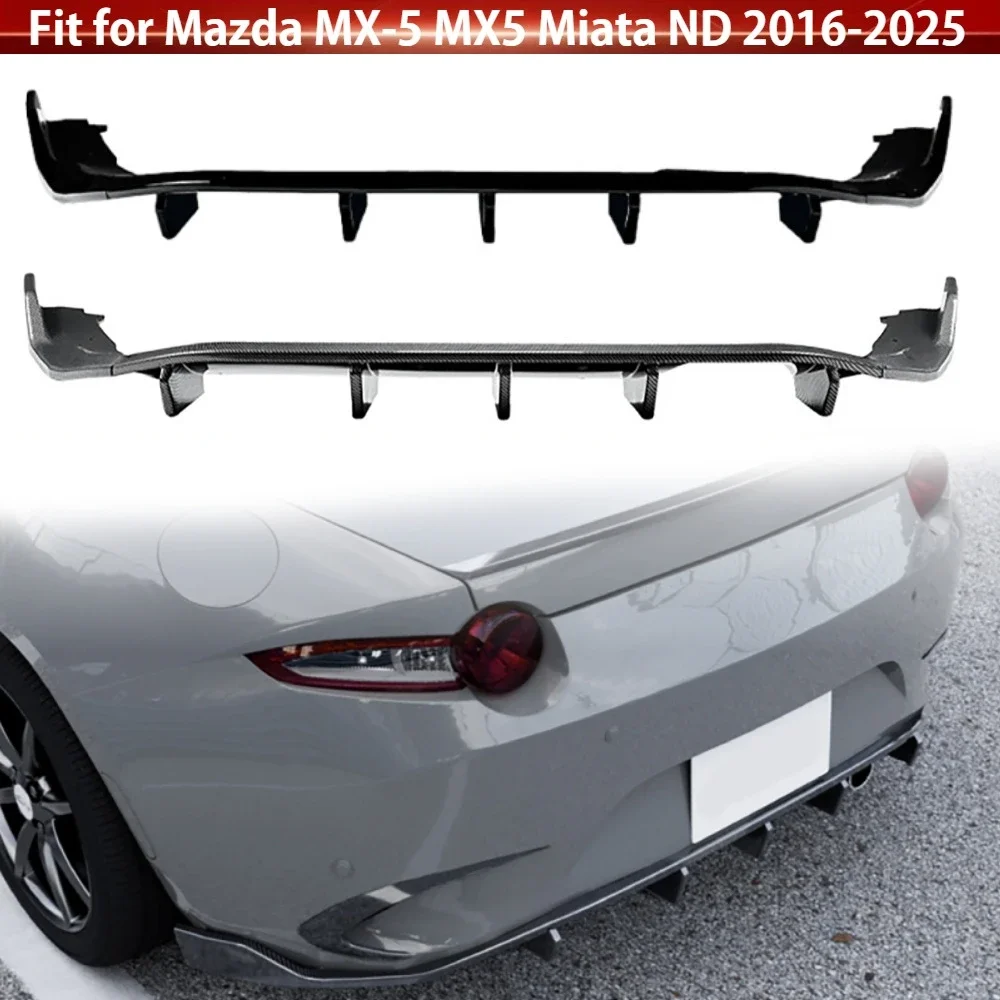 Rear Bumper Diffuser Lip Boot Spoiler Tail Splitter Bracket For Mazda MX-5 MX5 Miata ND 2016-2025