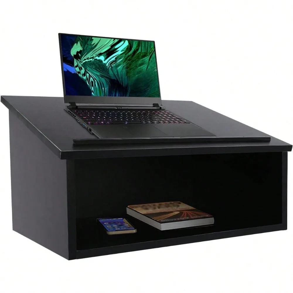 

Portable Tabletop Lectern, Table Top Lectern, Wooden Tabletop Podium, Black Classic Style, More Than 5kg/11lbs