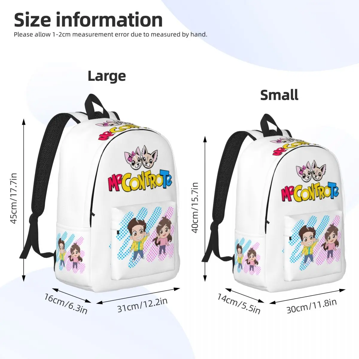 Cartoon Me Contro Te Backpack for Men Women Casual High School Work Daypack Laptop Computer Shoulder Bag with Pocket