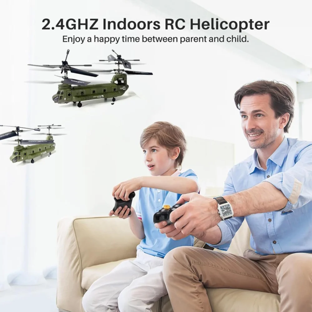 New Ch-47 Chinook Rc Helicopter Model With Dual Rotor Pressure Altitude Holding Sima S026h For Kids Collectors Family Play Toy