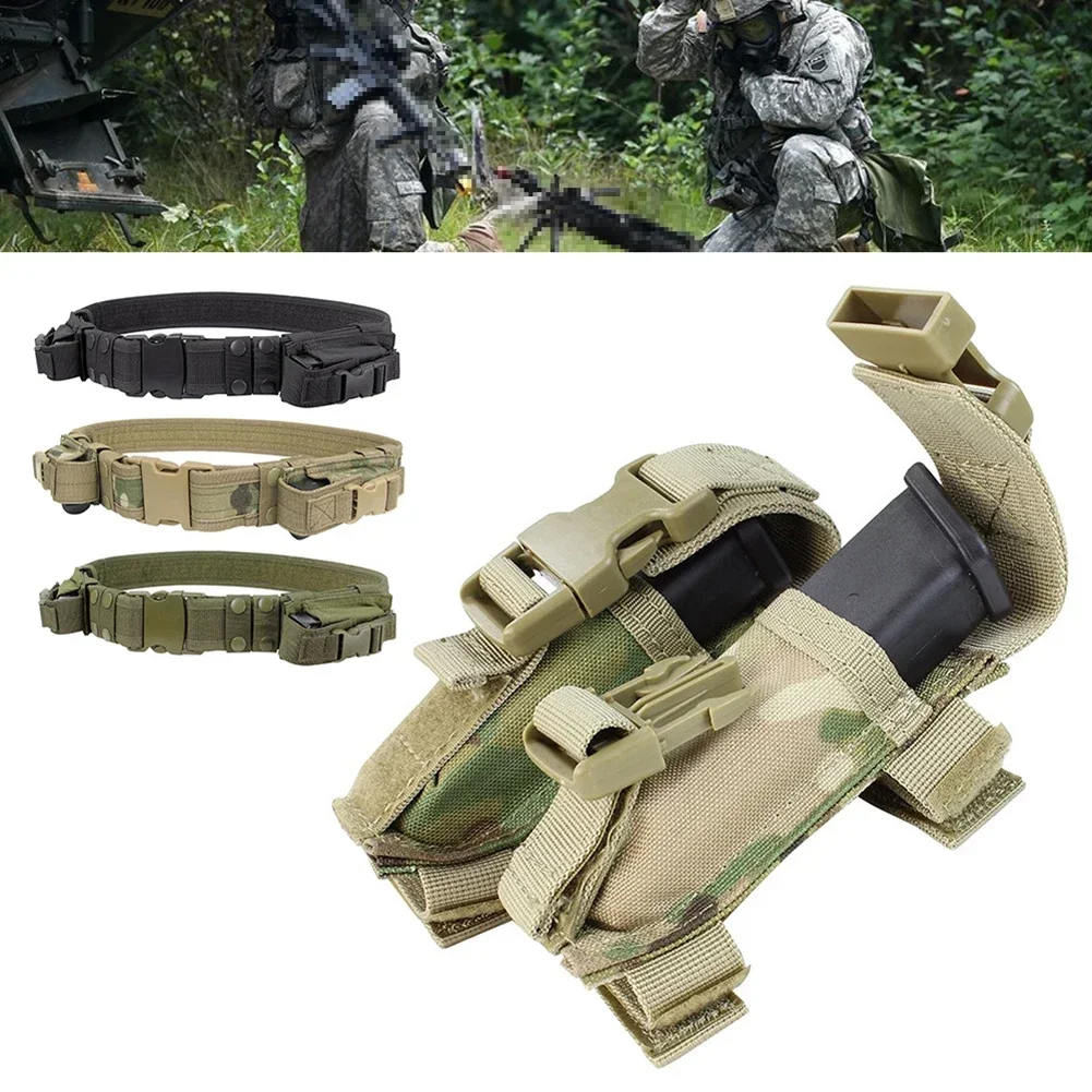 Imagem -02 - Tactical Hunting Equipment System For Homem Molle Cinto Suporte de Segurança Combat Duty Utility Belt com Magazine Pouches