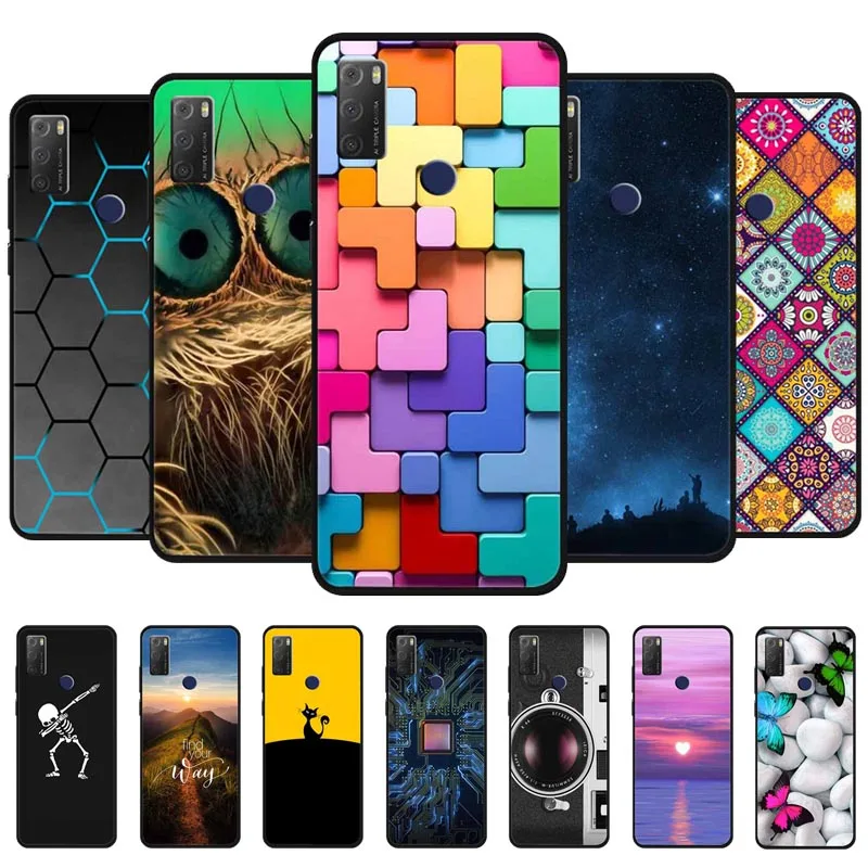 Para TCL 20Y 20E funda de lujo TPU funda trasera de silicona suave fundas de teléfono para TCL20E TCL20Y 6125F 6156D Protector encantador lindo Coque