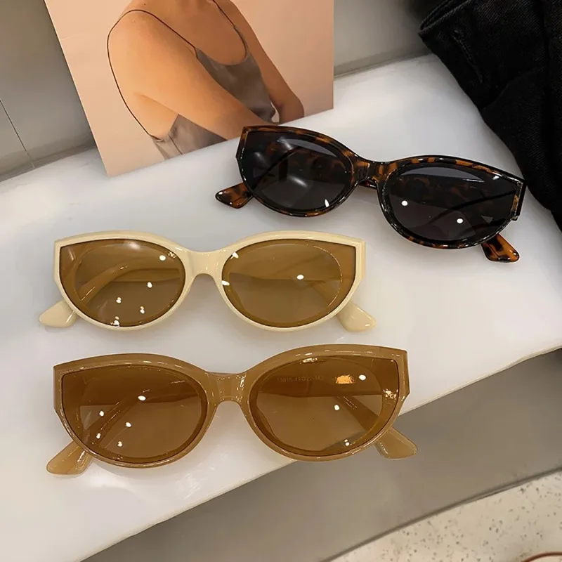 Cat Eye New Oval Sunglasses Personalized Vintage Fashion Trendy Female Shades Popular Brand Designer Eyewear for Ladies Lentes image 6