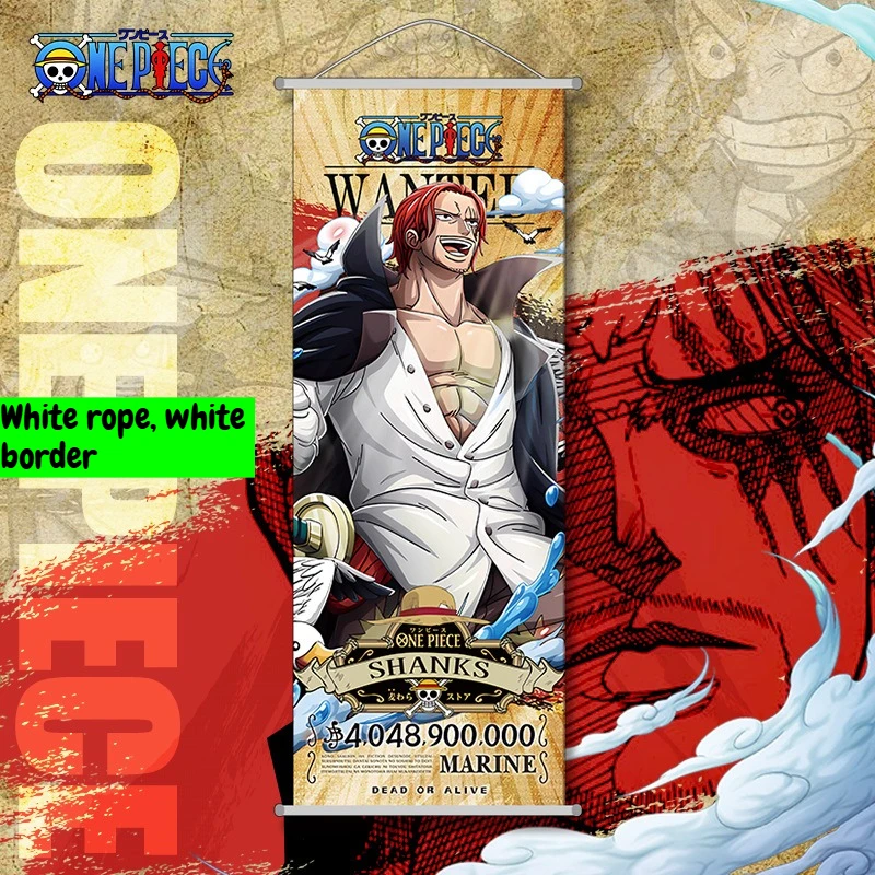 Nieuwe One Piece Lange Wandrol Cartoon Monkey D. Luffy Scroll Poster Anime Merchandise Vakantiecadeau Kamerdecoratie