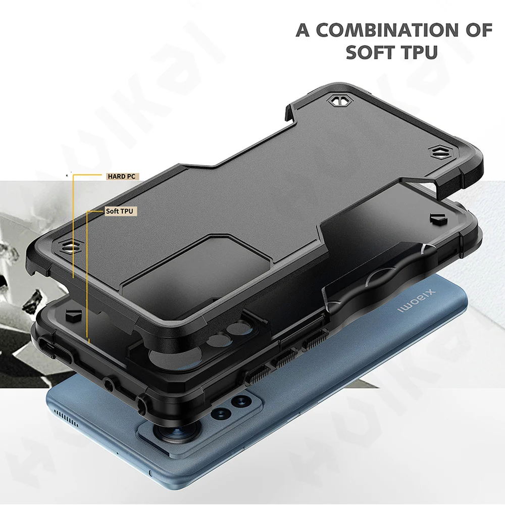 Case For Redmi Note 12 11 10 Pro 5G Xiaomi 13 12 10 Heavy Poco X4 X3 Pro 5G Rugged Drop Cover Ultra-thin Shockproof  Mobile Case