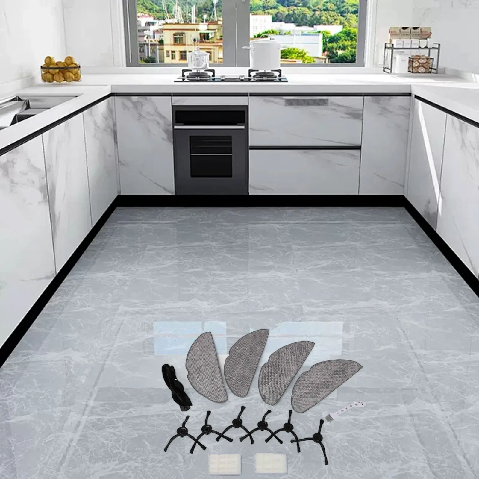 

Полный набор тряпок для швабры и щеток для Vyzzle D10 для Laresar Для L10 Для ILIFE V20 Для Lydsto R1D Edge Для пылесоса Rook S