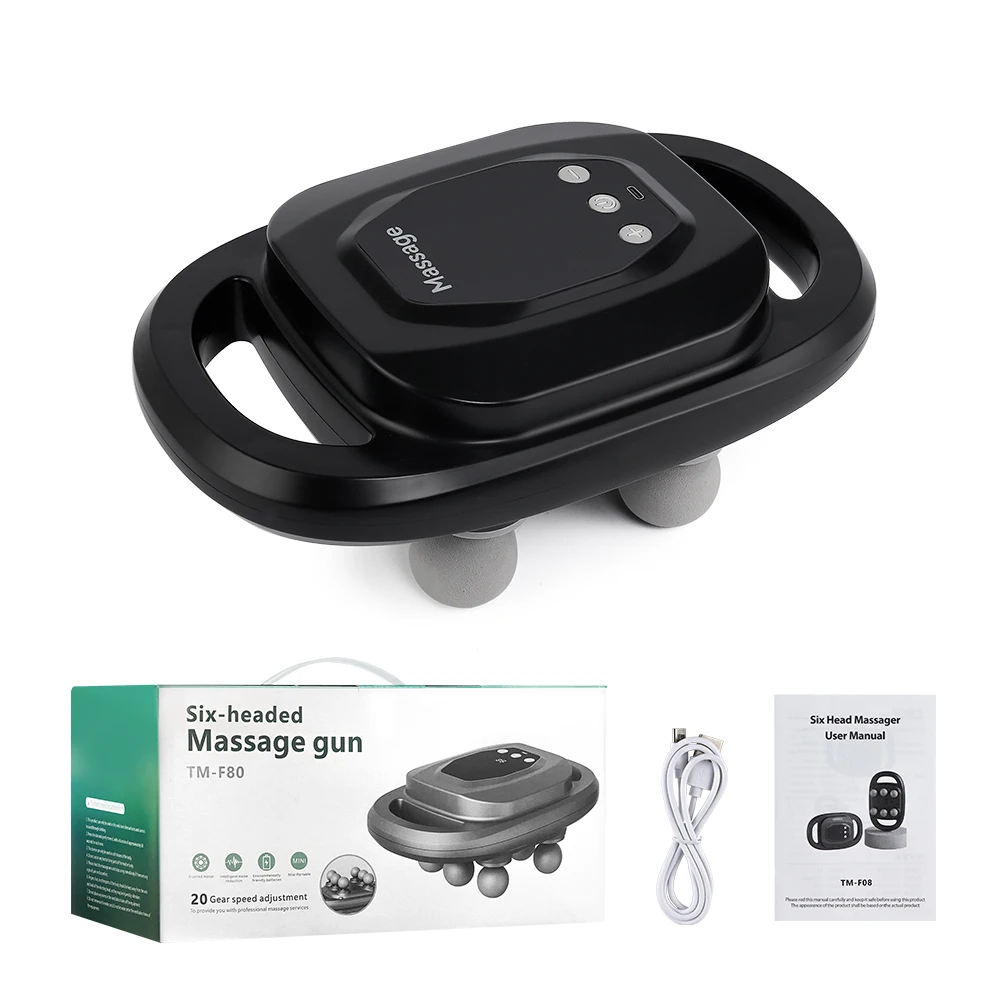 Fascia Gun 42-koppen Diepe hoogfrequente trillingen 42 mm Draadloze taille- en rugmassager Lichaamsontspanning Schouderkuitmassager