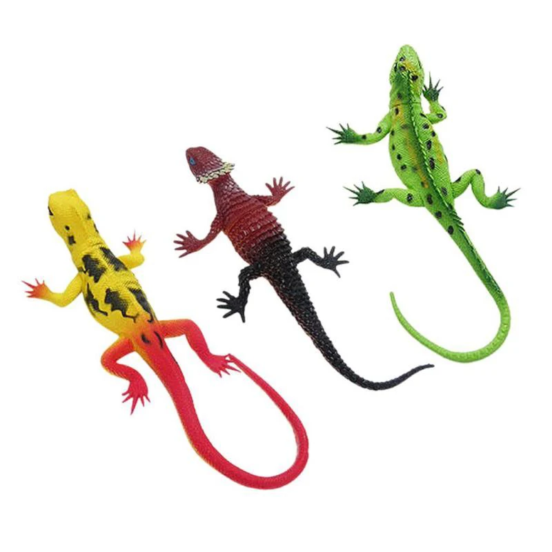 Simulation Wild Reptile Animals Figures Lizard Vocalization Model Figurines Kids Education Congnitive Toy Decor Color Random