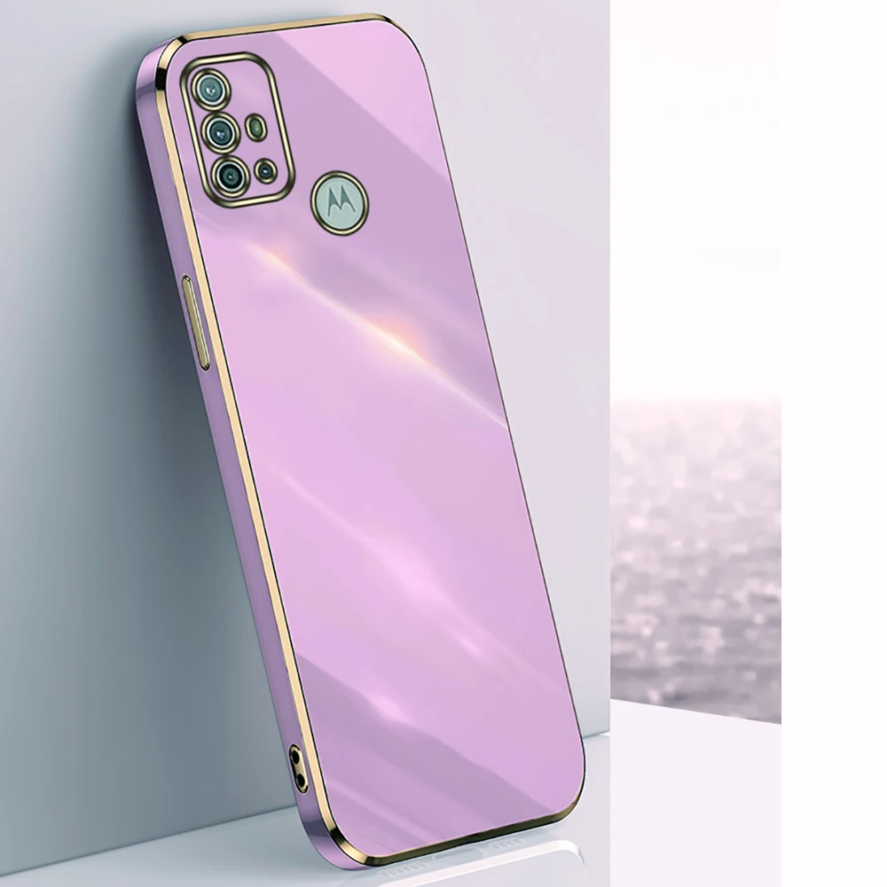 For Moto G30 Case Moto G60 phone Case Motorola E20 E30 E40 G10 G20 30 Luxury Plating Straight Soft Cover Camera Shockproof Coque view 4