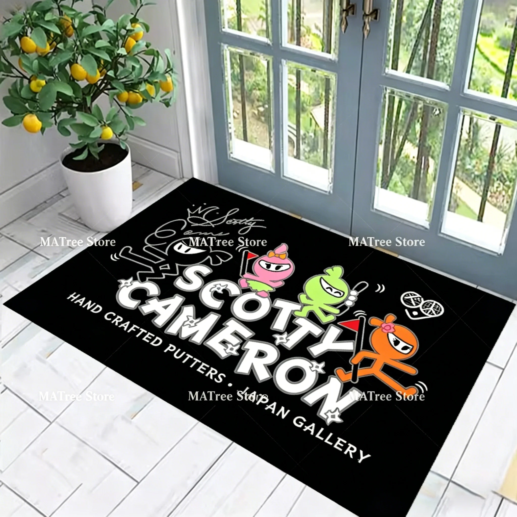Golf S-ScoTTY C-CameRONS Anime Digital Printed Carpet Non-slip Multi Function carpet Room Rug Entrance Floor mat Home Decor
