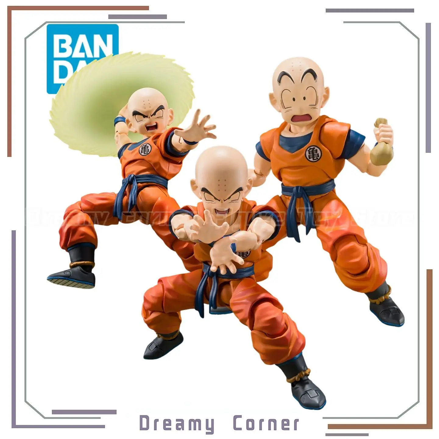 

【In Stock】H11.5cm BANDAI SHF DRAGON BALL Z Krillin EARTH'S STRONGEST MAN Action Figure