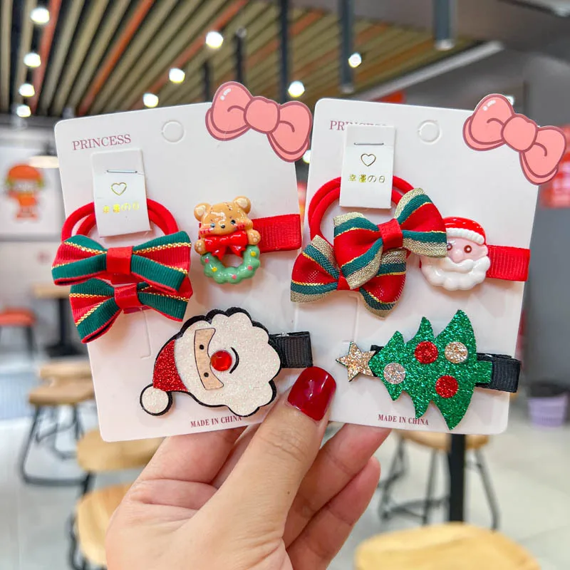 2025 Neuankömmling 3 Stück Weihnachts-Haarspangen für Mädchen – funkelnde Weihnachtsmann-Enten-Haarnadeln, festliche Party-Dekoration
