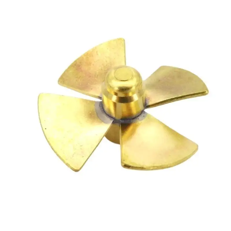 RC Boat Propeller 4-Blades Copper 24mm 26mm M3 Prop Impeller for 3mm Shaft RC Boat Scale Marine Submarine Fishing Tug Boat