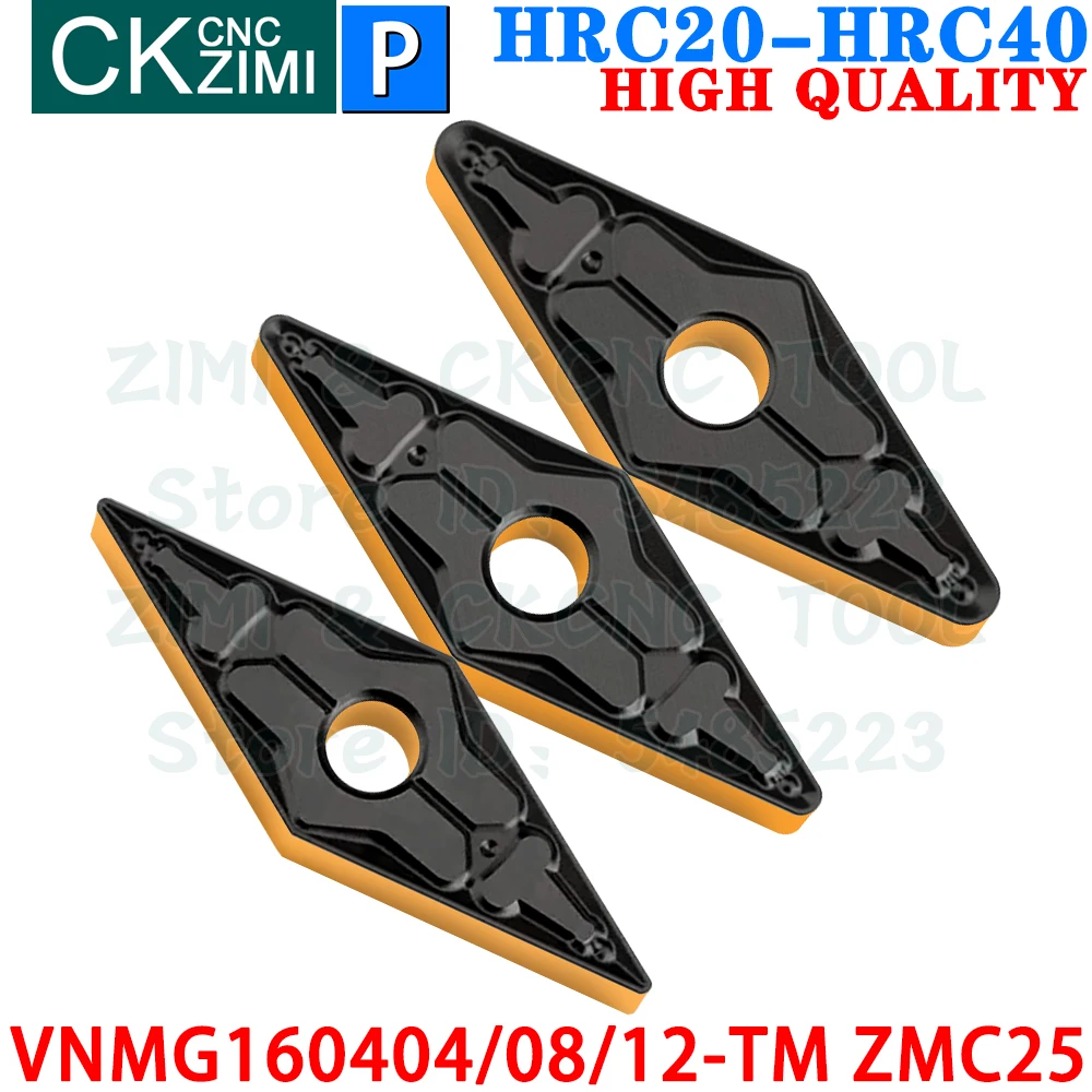 

VNMG160404-TM VNMG160408-TM VNMG160412-TM ZMC25 Carbide Inserts External Turning Inserts Tool CNC Metal Lathe Cutter Tools Steel