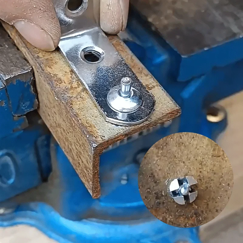 50 قطعة رأس مستدير الألومنيوم الأساسية المسامير تدق نوع صغير التنصت مسامير السحابات توسيع الألومنيوم المسامير صدمة برشام #4