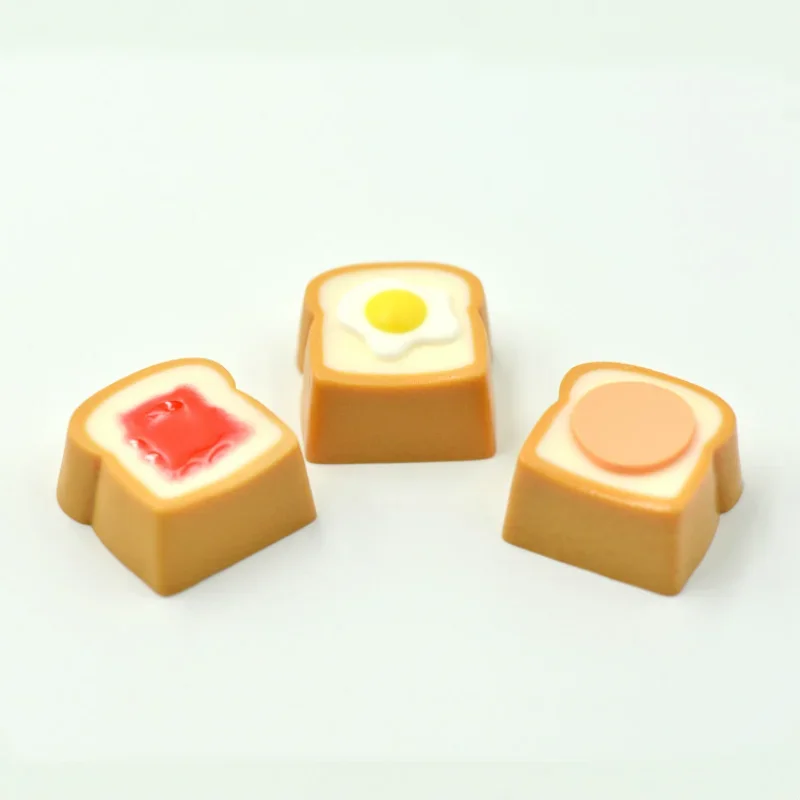 

Customized mechanical keyboard breakfast series, bread, gift giving, resin personalized keycaps