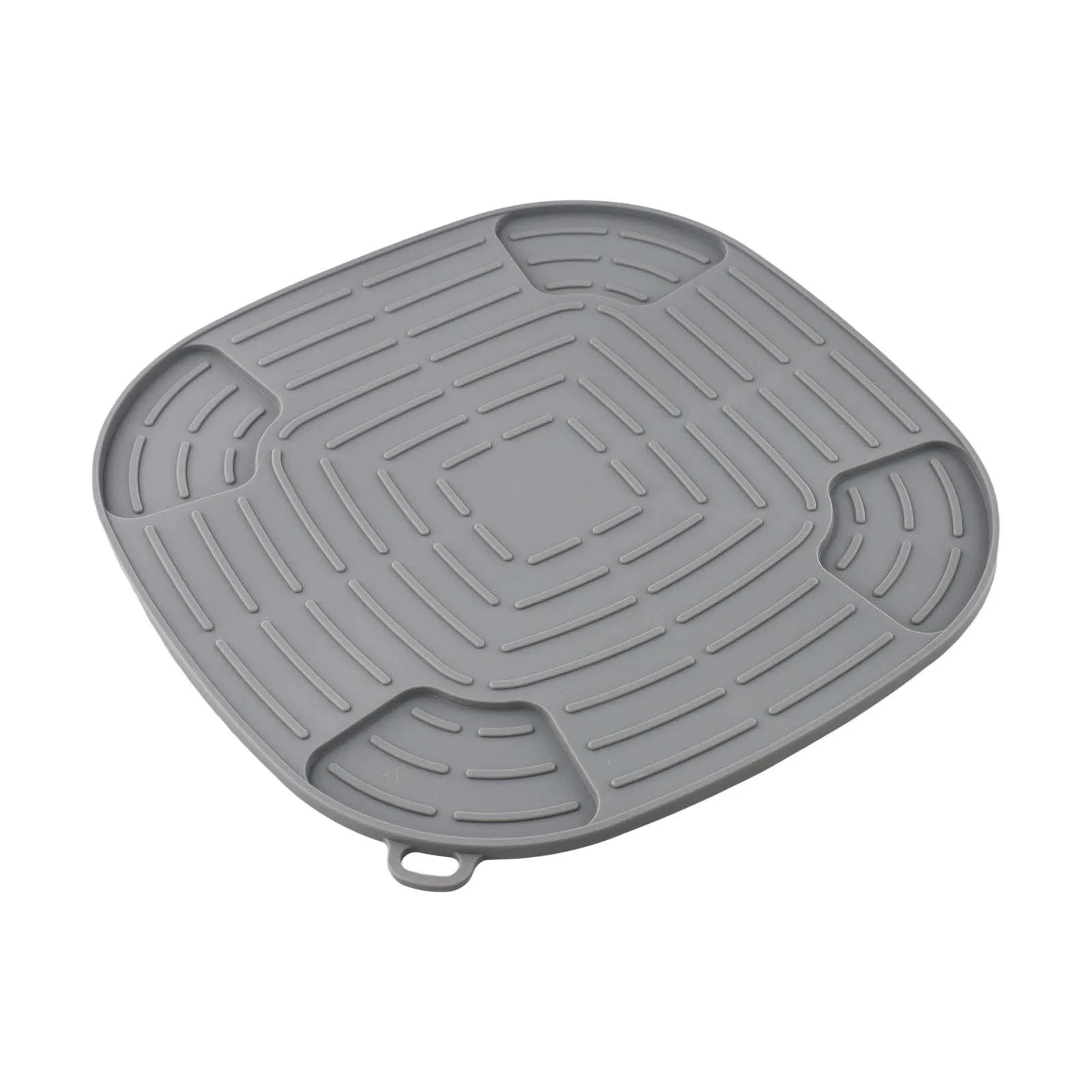 Air Fryer Mat NJ Crispi Accessories Heat-Resistant Silicone Ventilation Grooves 10.6 Inch Square Advanced Heat Shield