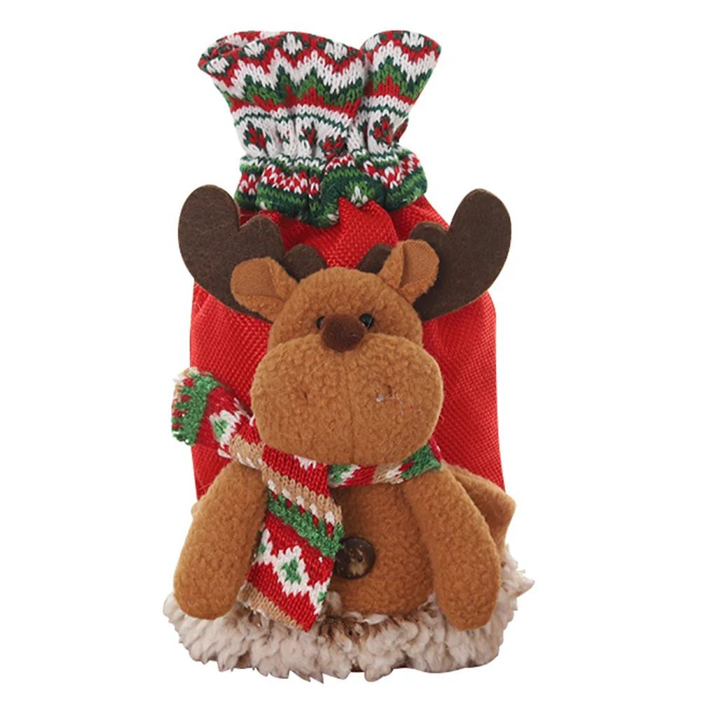 

Holiday Christmas Treat Bags Mini Size with Santa Elk Design for Candy Snacks Gifts Storage Pouch Christmas Candy Bag
