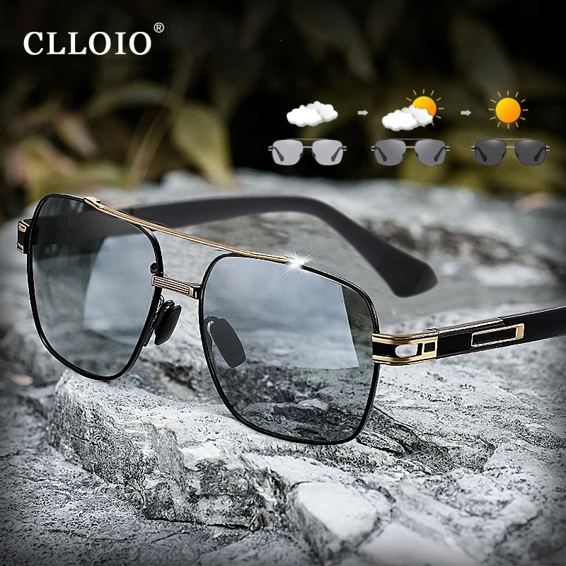 CLLOIO Top Quality Photochromic Sunglasses Men Women Polarized Driving Sun Glasses Chameleon Anti-glare Sport Oculos de sol