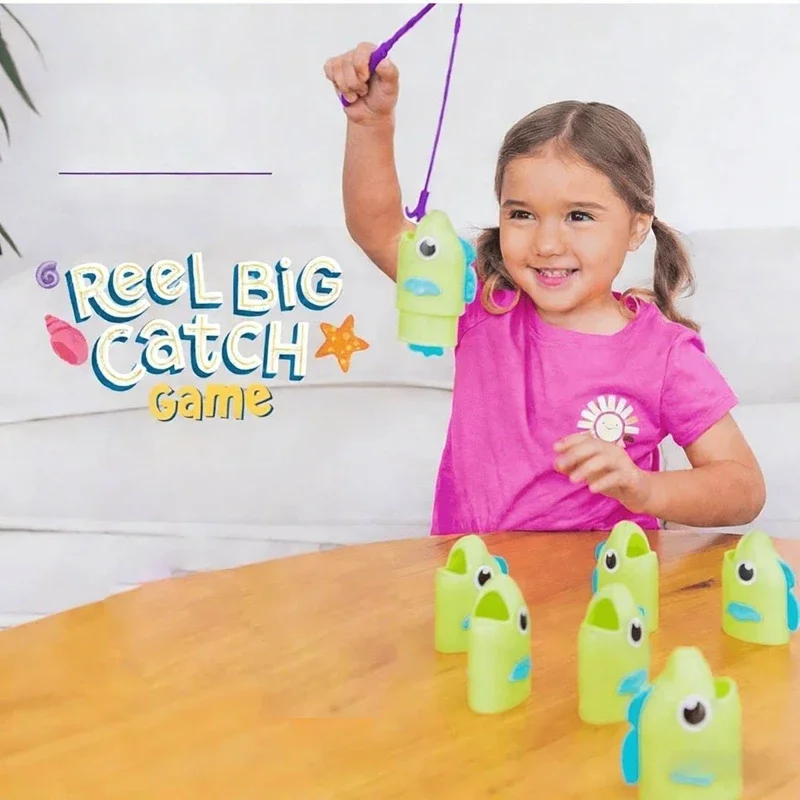 3D-Printed Cartoon Retractable Fishing Set with Hook – Fun Parent-Child Interactive Educational Board Game for Kids
