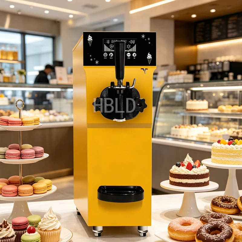 

Commercial Stainless Steel Ice Cream Machine High Quality Single Material Desktop Frozen Yogurt Maker Small Business Friendly