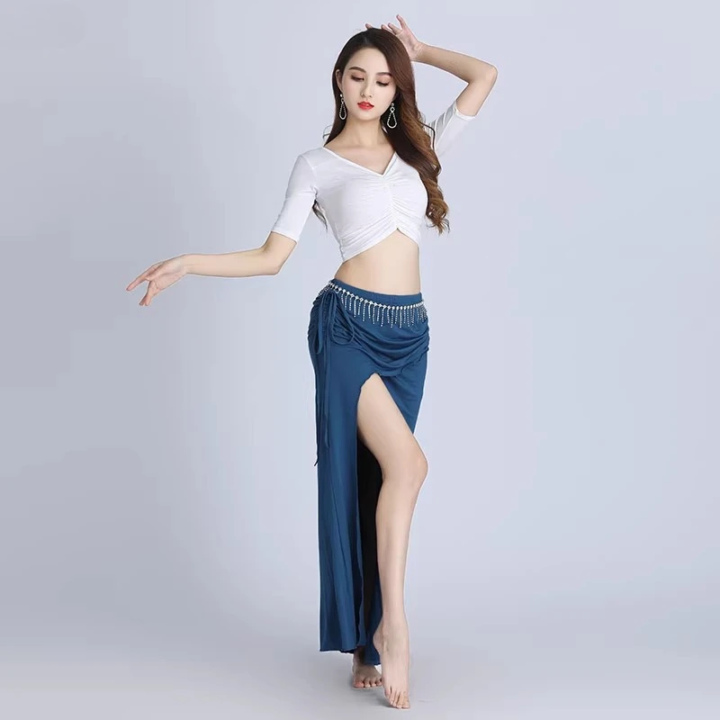 Customized New Plus Size Modal Belly Dance Costumes Practice Dress Set Belly Dance Top Skirt Performance Skirt