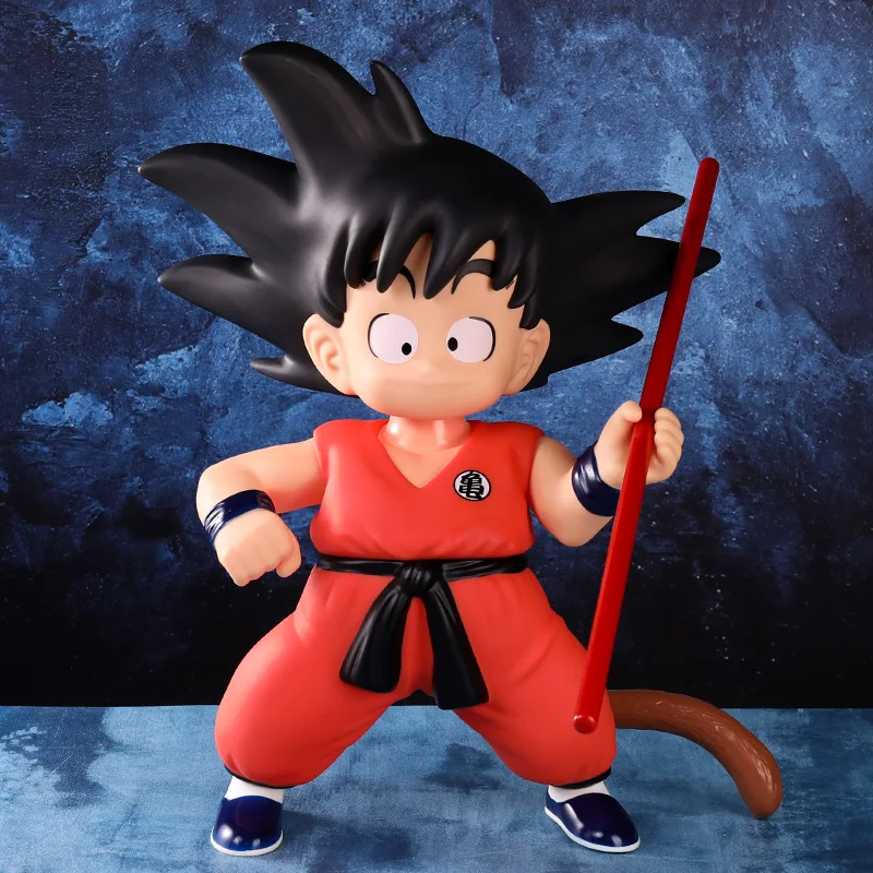 47cm Anime Dragon Ball Figure Large Childhood Long Stick Goku Joints Are Movable Pvc Doll Model Ornaments Toy Birthday Gifts