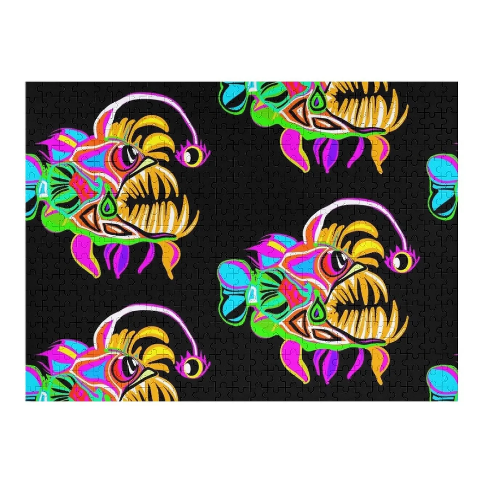 

The Angler Fish Jigsaw Puzzle Novel Toys For Children 2022 Anime Custom Photo Adult Wooden Puzzle