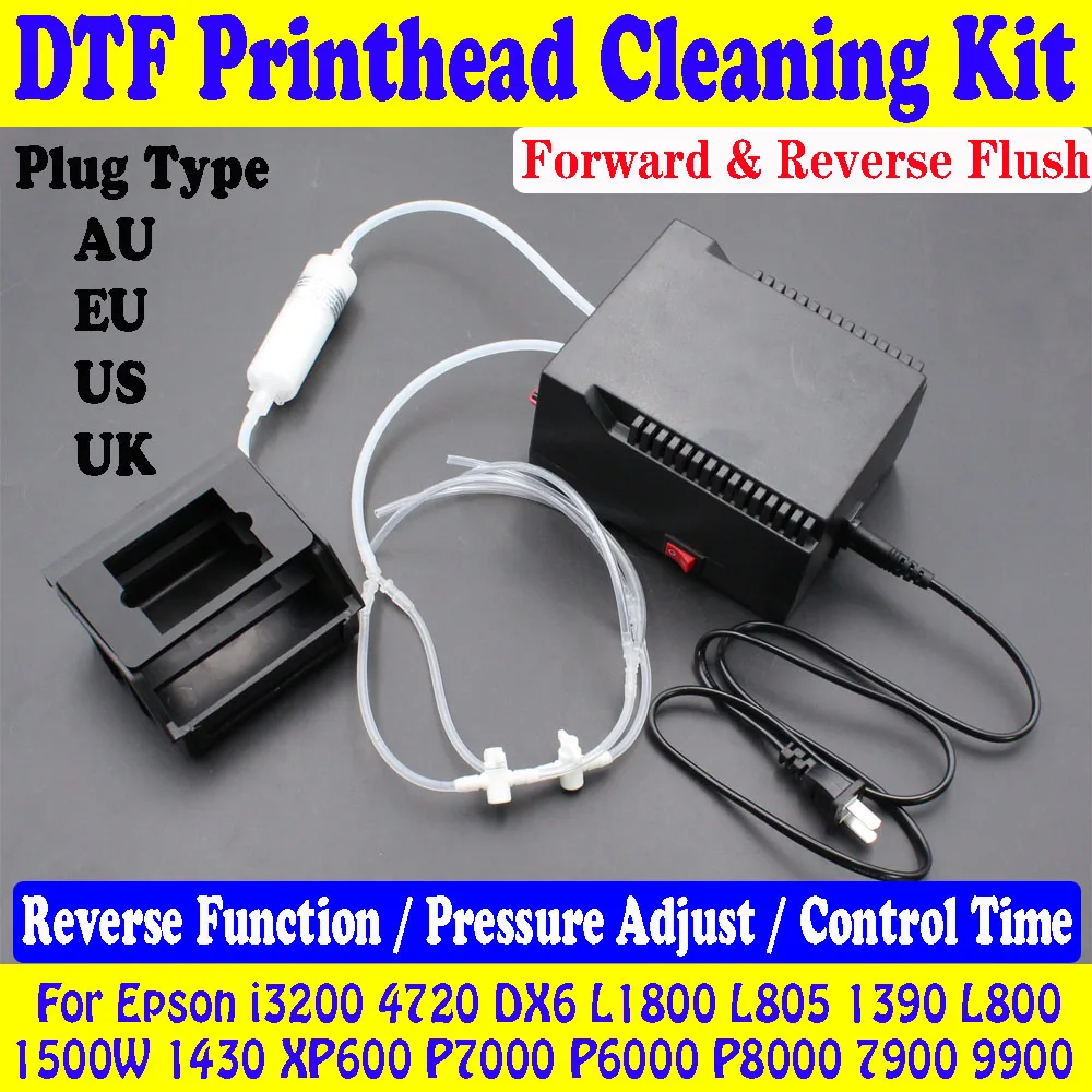 

DTF Printhead Unclog Machine Washing Clogged Clean Kit For Epson L1800 L805 1390 i3200 XP600 DX6 Print Head Cleaning Repair Tool