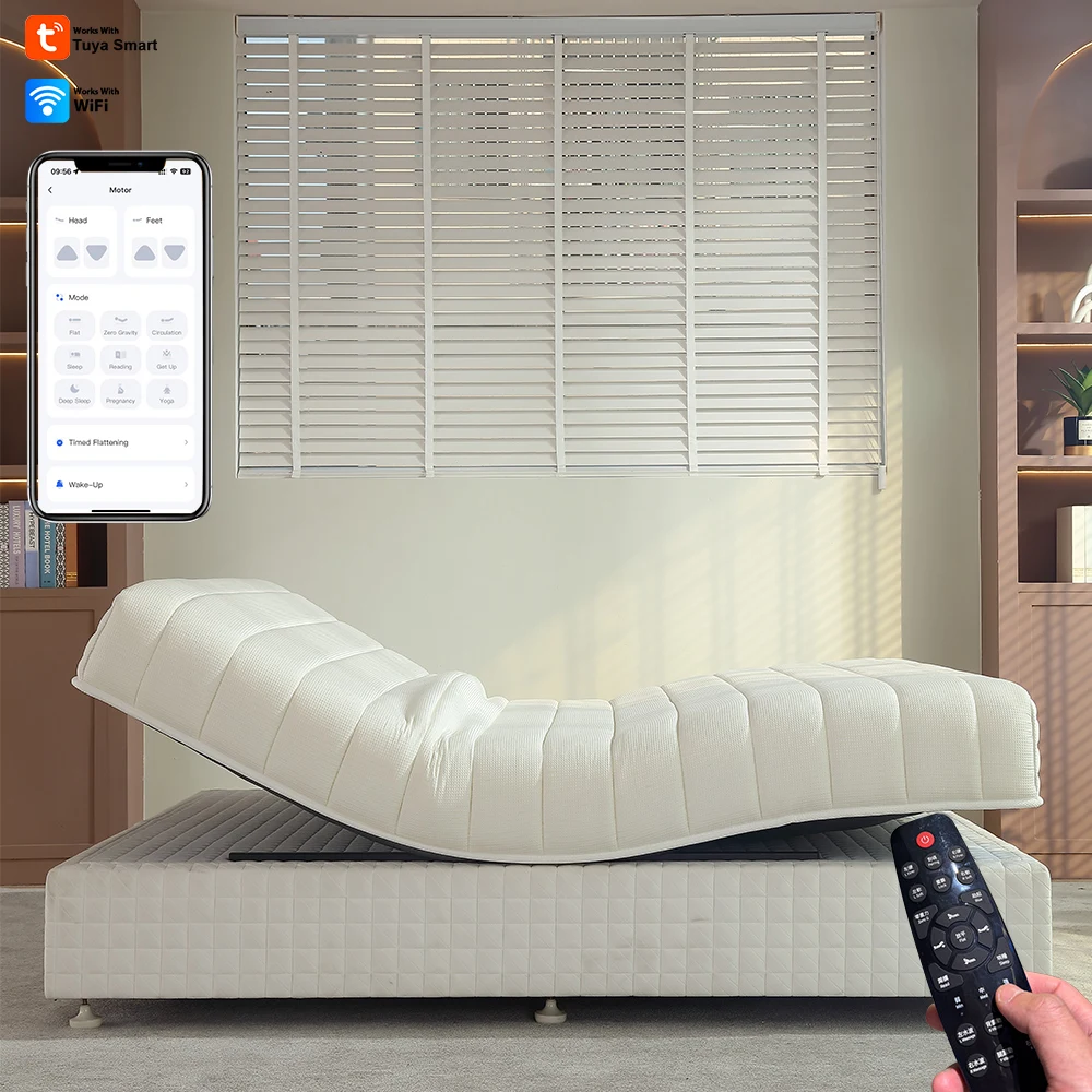 Adjustable Modern Durable Smart Mattress for Home Bedroom School Hospital Use Electric Lift App Control Zero Gravity