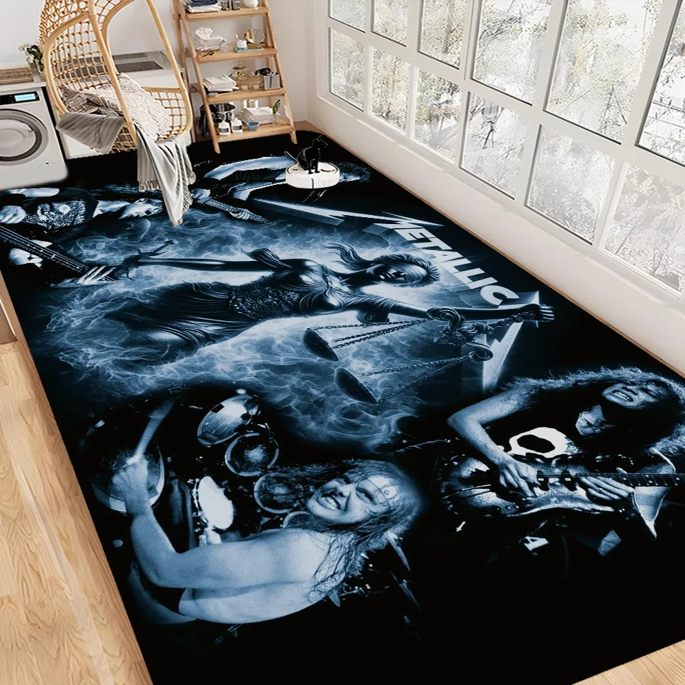 M-Metallica Entrance Door Mat Washable Non-Slip Living Room Sofa Chairs Area Mat Kitchen Welcome Doormat