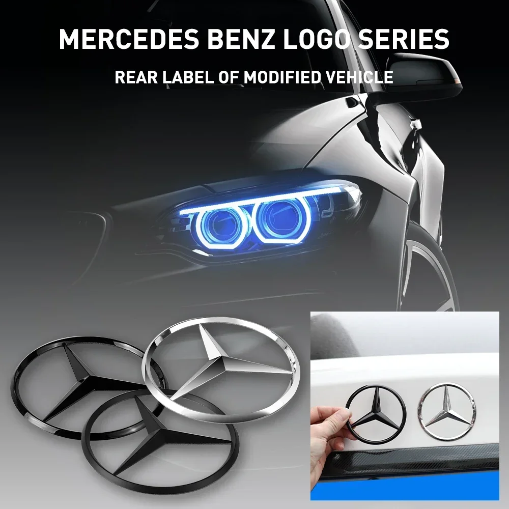 3D ABS Car Rear Trunk Emblem Sticker Mercedes Logo Badges Cover For Mercedes Benz A-class A180 A200 A250 A45 AMG W176 2013-2018