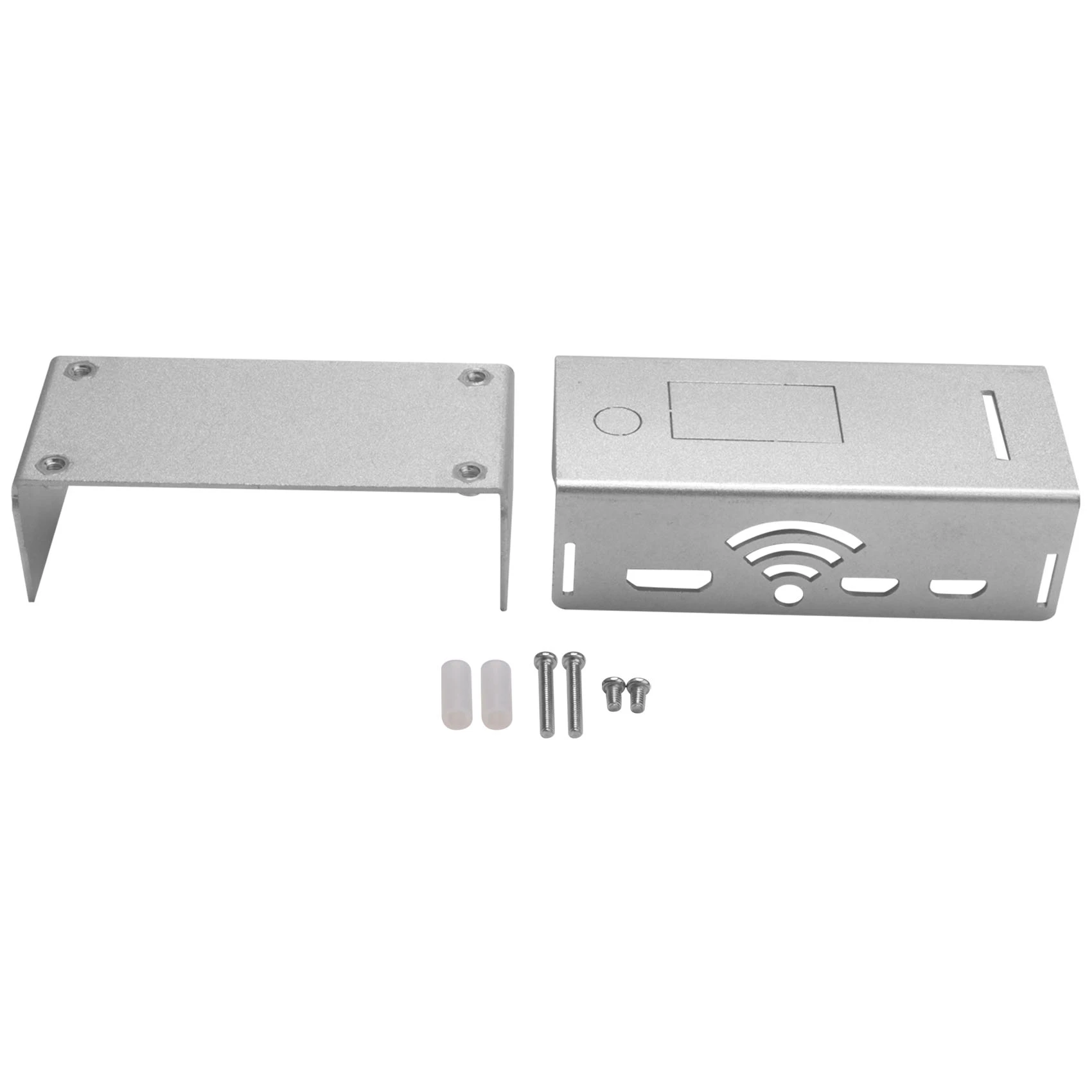 Aluminium Alloy Case for MMDVM Hotspot Expansion Rainsun Board Radio Station Wifi Voice Modem Raspberry Pi W Silver