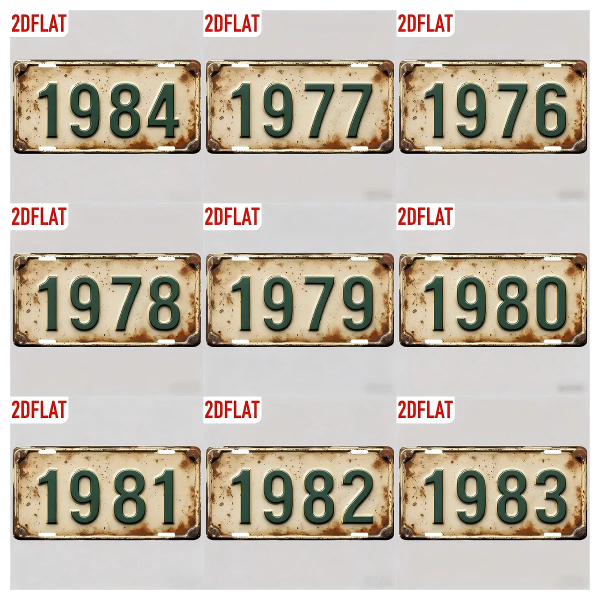 2D Flat Design - Vintage Metal Wall Art Plaque, Suitable forOutdoor Decor in Homes, Bars, Cafes, Garages, Clubs, etc.