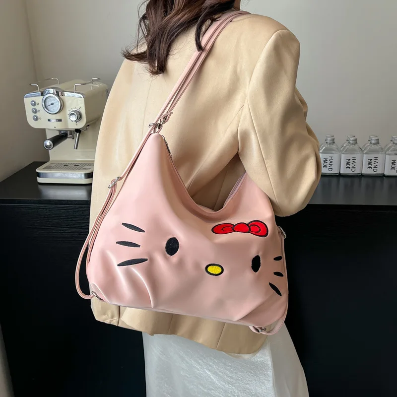 

Sanrio Hellokitty Large capacity multi-purpose backpack new cute embroidered shoulder bag fashionable cute crossbody bag