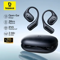 Baseus Eli 2i Fit auriculares abiertos inalámbricos verdaderos Bluetooth 6,0 ganchos para la oreja auriculares IPX5 auriculares deportivos impermeables Bass Boost